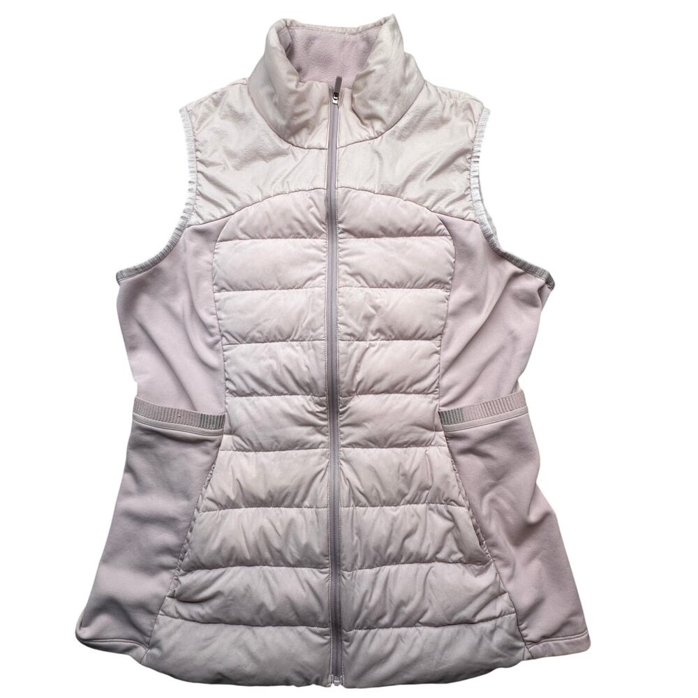 Lululemon W4AQLS Down For It All Vest Womens 12 Pink 700 Fill Goose Down